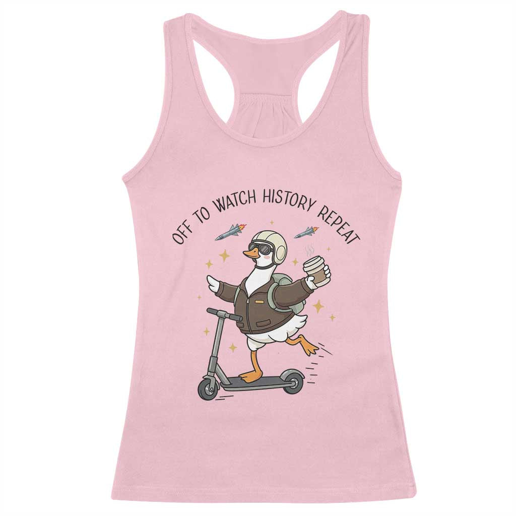 Funny Goose Support Freedom Meme Racerback Tank Top Off To Watch History Repart TS14 Light Pink Print Your Wear