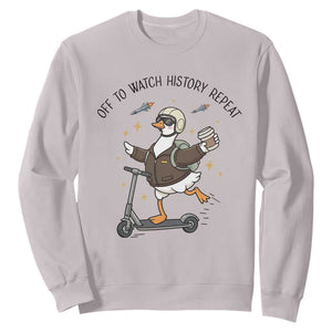 Funny Goose Support Freedom Meme Sweatshirt Off To Watch History Repart TS14 Ice Gray Print Your Wear
