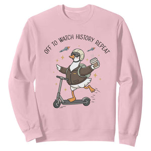 Funny Goose Support Freedom Meme Sweatshirt Off To Watch History Repart TS14 Light Pink Print Your Wear
