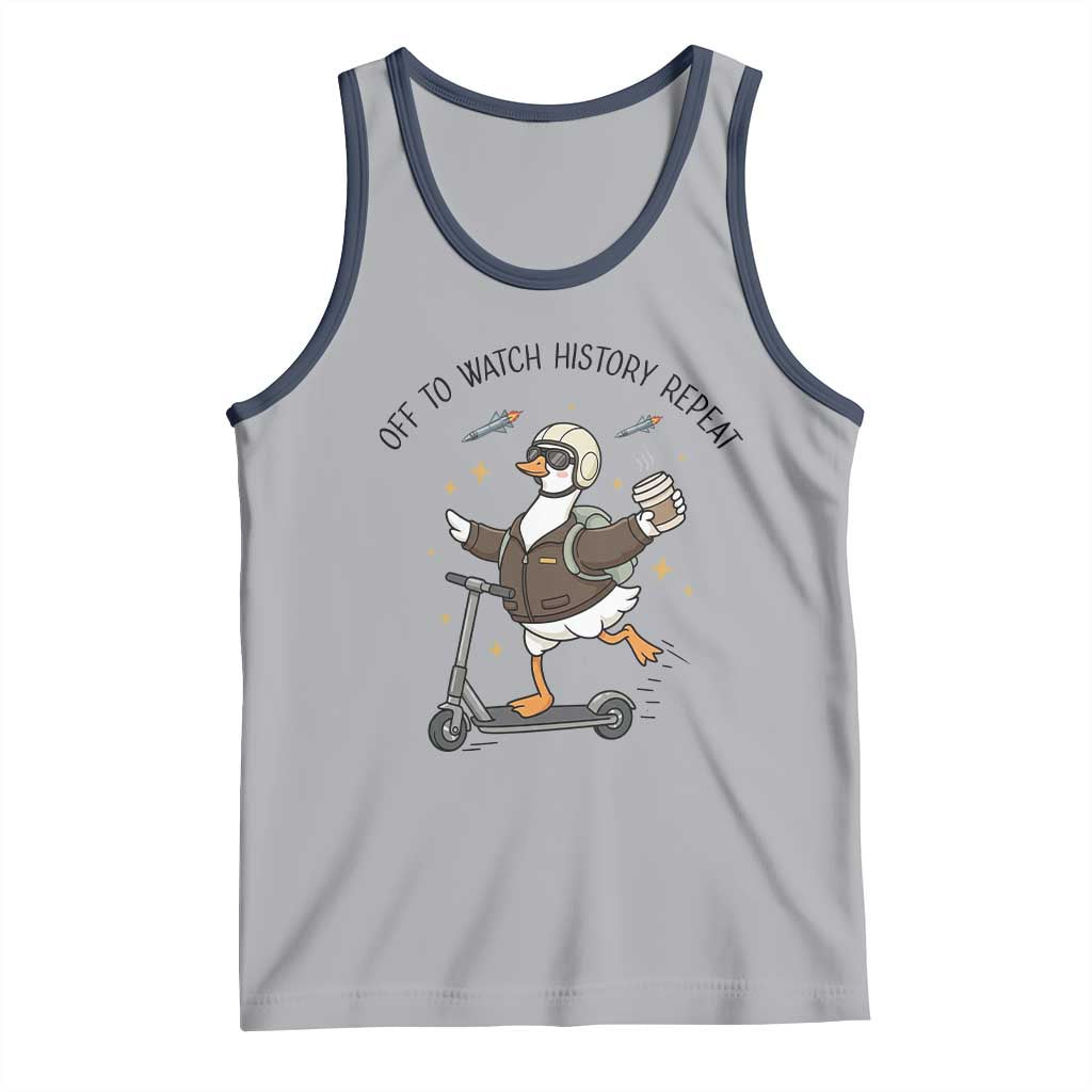 Funny Goose Support Freedom Meme Tank Top Off To Watch History Repart TS14 Athletic Heather Navy Print Your Wear