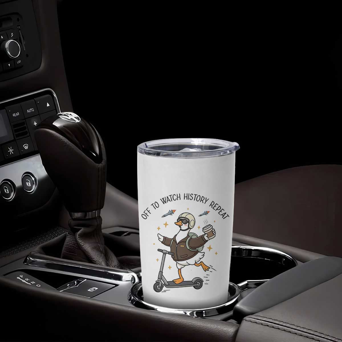 Funny Goose Support Freedom Meme Tumbler Cup Off To Watch History Repart TS14 Print Your Wear