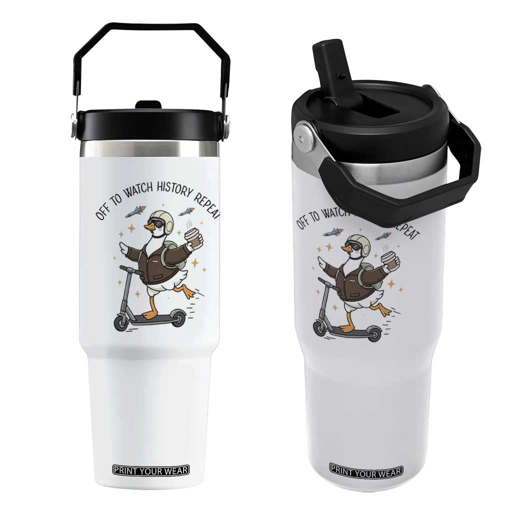 Funny Goose Support Freedom Meme Flip Straw Tumbler Off To Watch History Repart TS14 One Size: 30 oz White Print Your Wear