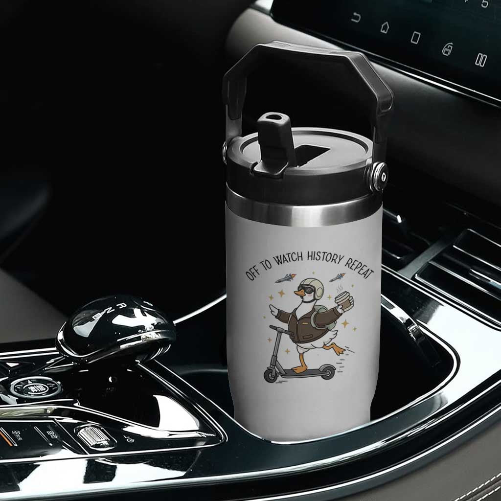Funny Goose Support Freedom Meme Flip Straw Tumbler Off To Watch History Repart TS14 Print Your Wear