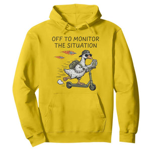 Funny Goose Support Freedom Meme Hoodie Off To Monitor The Situation TS14 Daisy Print Your Wear