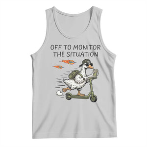 Funny Goose Support Freedom Meme Tank Top Off To Monitor The Situation TS14 Ash Print Your Wear