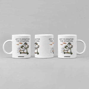 Funny Goose Support Freedom Meme Coffee Mug Off To Monitor The Situation TS14 Print Your Wear