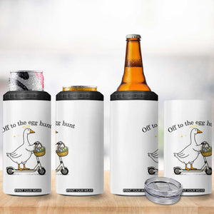 Off To The Egg Hunt 4 in 1 Can Cooler Tumbler Funny Easter Goose TS14 Print Your Wear
