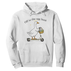 Off To The Egg Hunt Hoodie Funny Easter Goose TS14 White Print Your Wear
