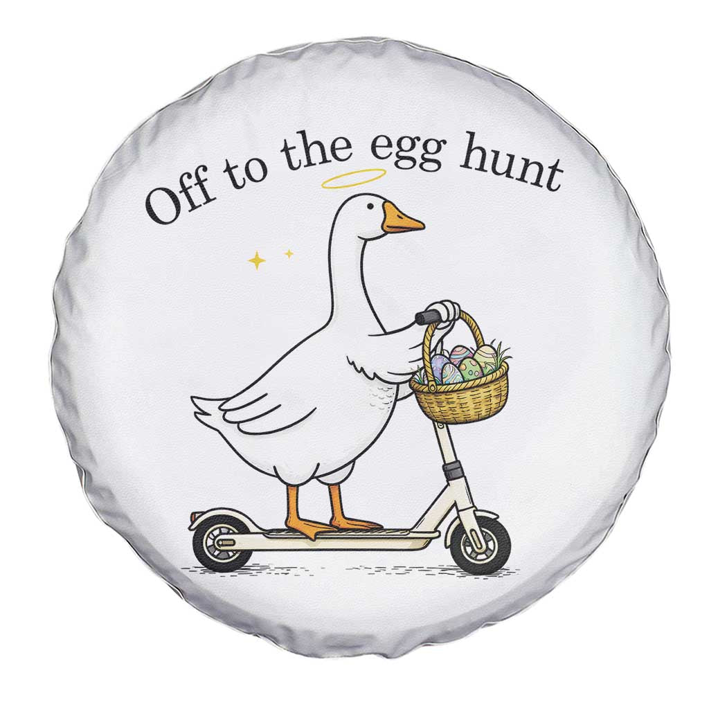Off To The Egg Hunt Spare Tire Cover Funny Easter Goose TS14 Print Your Wear