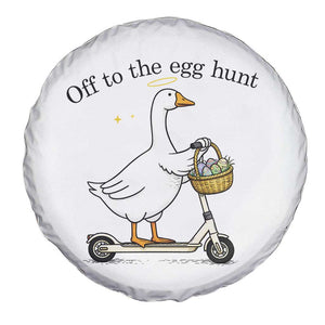 Off To The Egg Hunt Spare Tire Cover Funny Easter Goose TS14 Print Your Wear