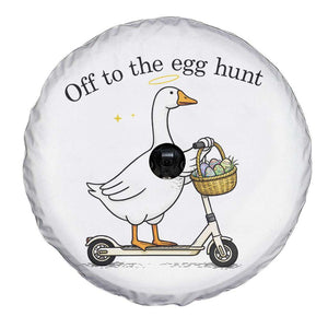 Off To The Egg Hunt Spare Tire Cover Funny Easter Goose TS14 Print Your Wear