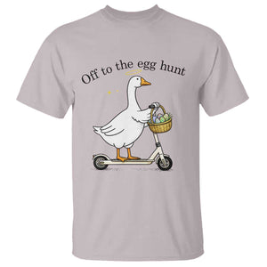 Off To The Egg Hunt T Shirt Funny Easter Goose TS14 Ice Gray Print Your Wear