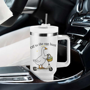 Off To The Egg Hunt Tumbler With Handle Funny Easter Goose TS14 Print Your Wear