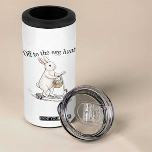 Off To The Egg Hunt 4 in 1 Can Cooler Tumbler Funny Easter Bunny TS14 Print Your Wear
