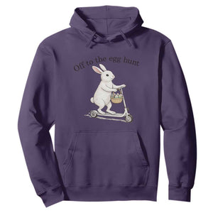 Off To The Egg Hunt Hoodie Funny Easter Bunny TS14 Purple Print Your Wear