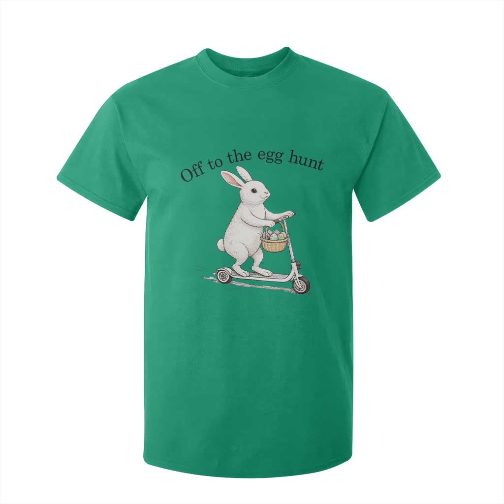 Off To The Egg Hunt T Shirt For Kid Funny Easter Bunny TS14 Irish Green Print Your Wear