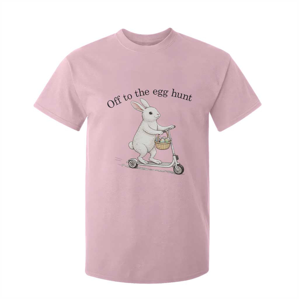Off To The Egg Hunt T Shirt For Kid Funny Easter Bunny TS14 Light Pink Print Your Wear