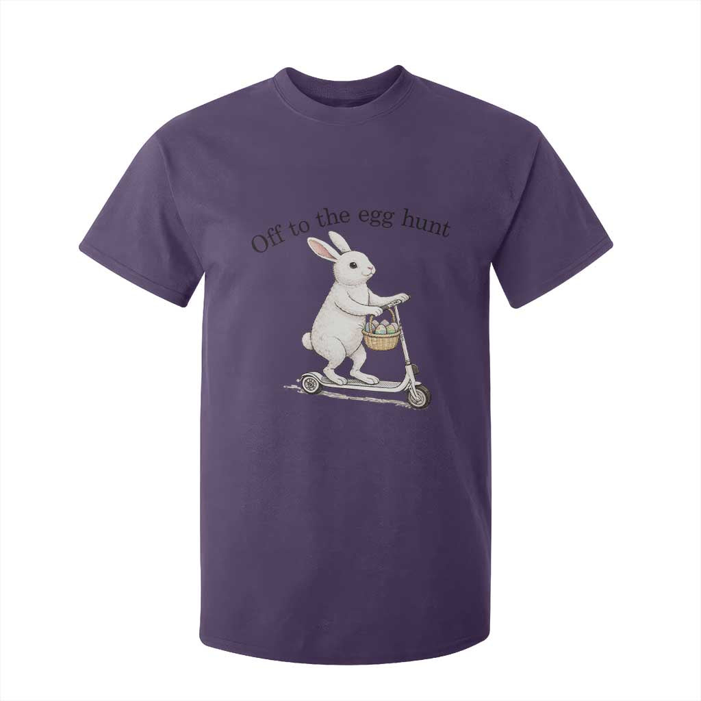 Off To The Egg Hunt T Shirt For Kid Funny Easter Bunny TS14 Purple Print Your Wear