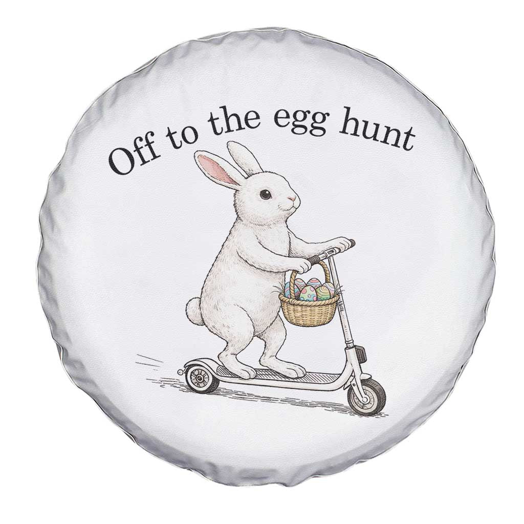 Off To The Egg Hunt Spare Tire Cover Funny Easter Bunny TS14 Print Your Wear