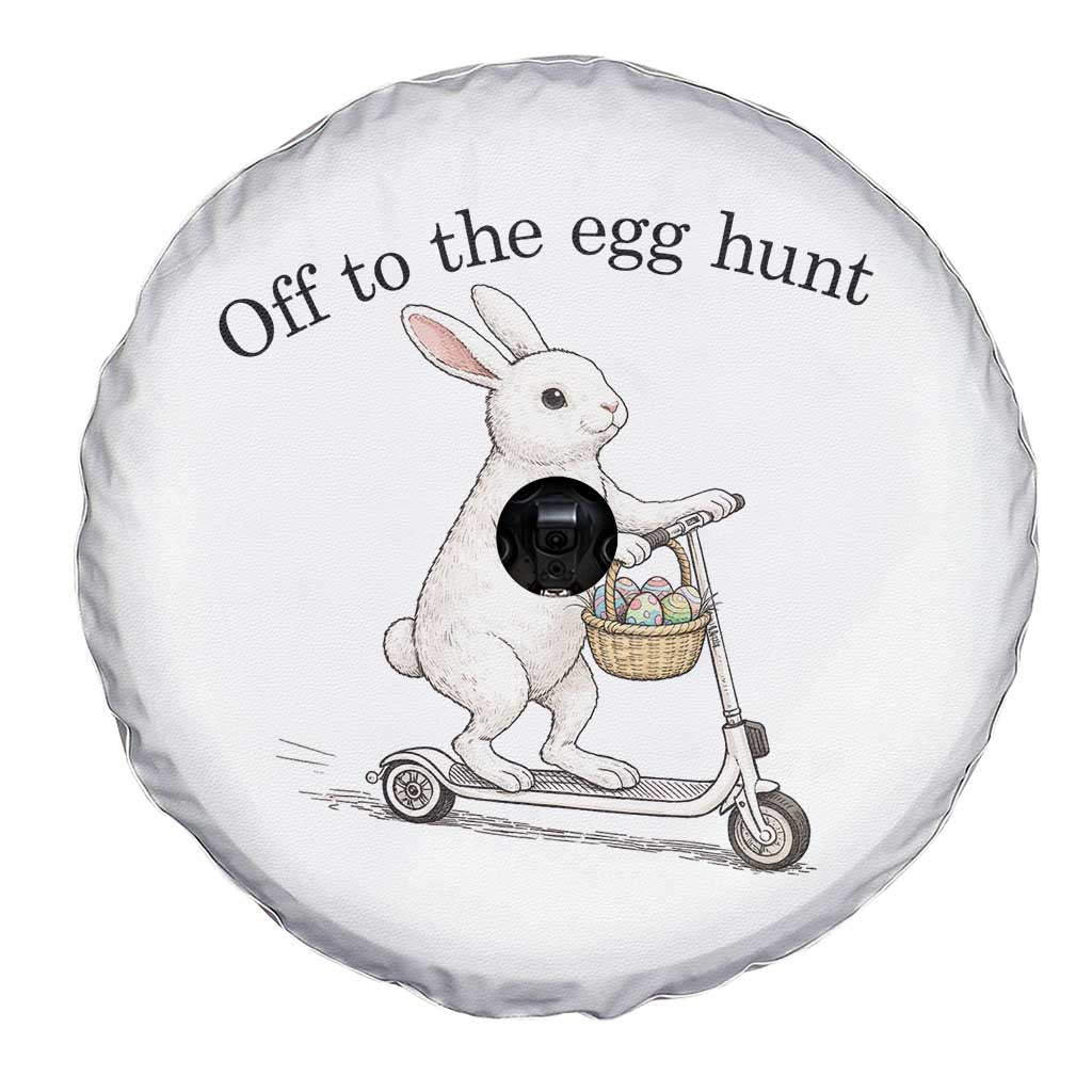 Off To The Egg Hunt Spare Tire Cover Funny Easter Bunny TS14 Print Your Wear