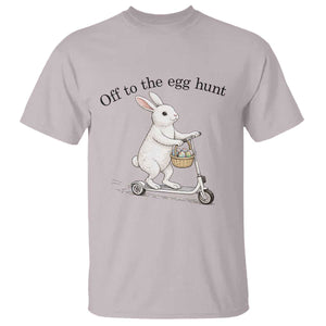 Off To The Egg Hunt T Shirt Funny Easter Bunny TS14 Ice Gray Print Your Wear