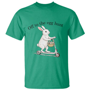Off To The Egg Hunt T Shirt Funny Easter Bunny TS14 Irish Green Print Your Wear