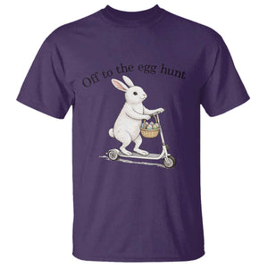 Off To The Egg Hunt T Shirt Funny Easter Bunny TS14 Purple Print Your Wear