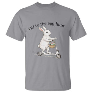 Off To The Egg Hunt T Shirt Funny Easter Bunny TS14 Sport Gray Print Your Wear