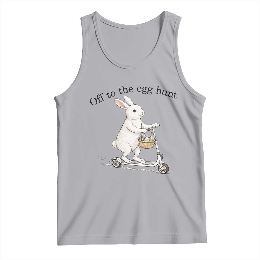 Off To The Egg Hunt Tank Top Funny Easter Bunny TS14 Athletic Heather Print Your Wear
