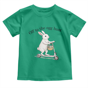 Off To The Egg Hunt Toddler T Shirt Funny Easter Bunny TS14 Irish Green Print Your Wear