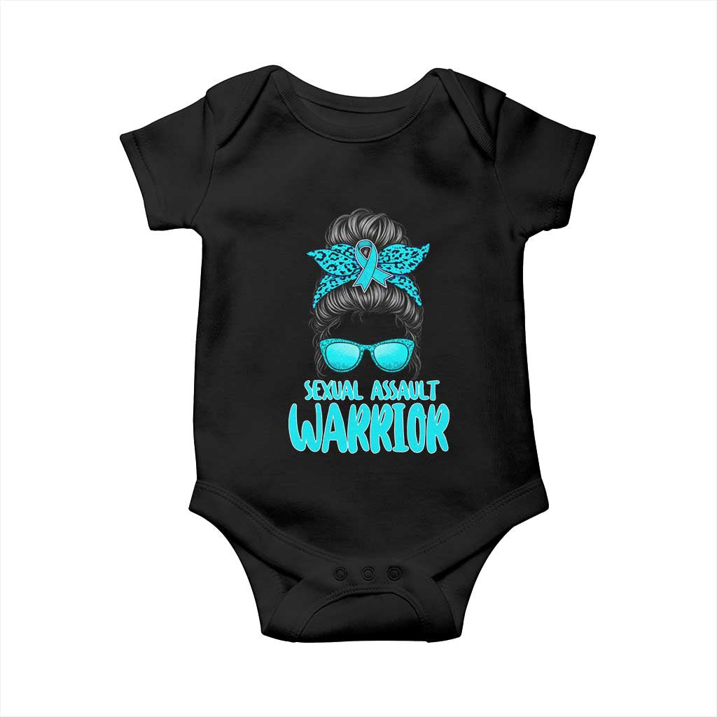 Sexual Assault Awareness Messy Bun Support Survivors Baby Onesie TS14 Black Print Your Wear