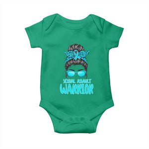 Sexual Assault Awareness Messy Bun Support Survivors Baby Onesie TS14 Irish Green Print Your Wear