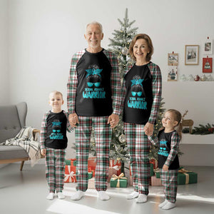 Sexual Assault Awareness Messy Bun Support Survivors Plaid Pajama Set TS14 Christmas Plaid Print Your Wear