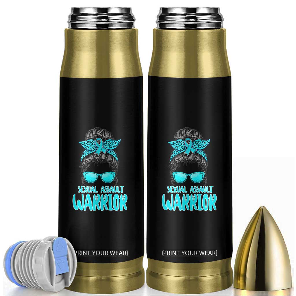 Sexual Assault Awareness Messy Bun Support Survivors Bullet Tumbler TS14 Black Print Your Wear