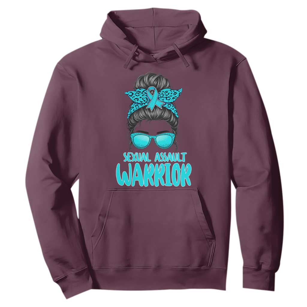 Sexual Assault Awareness Messy Bun Support Survivors Hoodie TS14 Maroon Print Your Wear