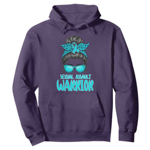 Sexual Assault Awareness Messy Bun Support Survivors Hoodie TS14 Purple Print Your Wear