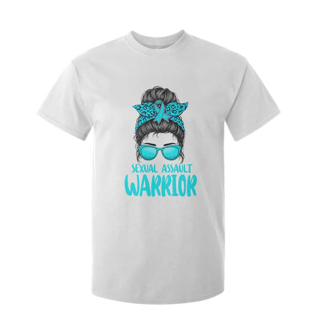 Sexual Assault Awareness Messy Bun Support Survivors T Shirt For Kid TS14 White Print Your Wear