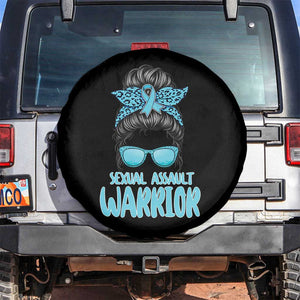Sexual Assault Awareness Messy Bun Support Survivors Spare Tire Cover TS14 No hole Black Print Your Wear