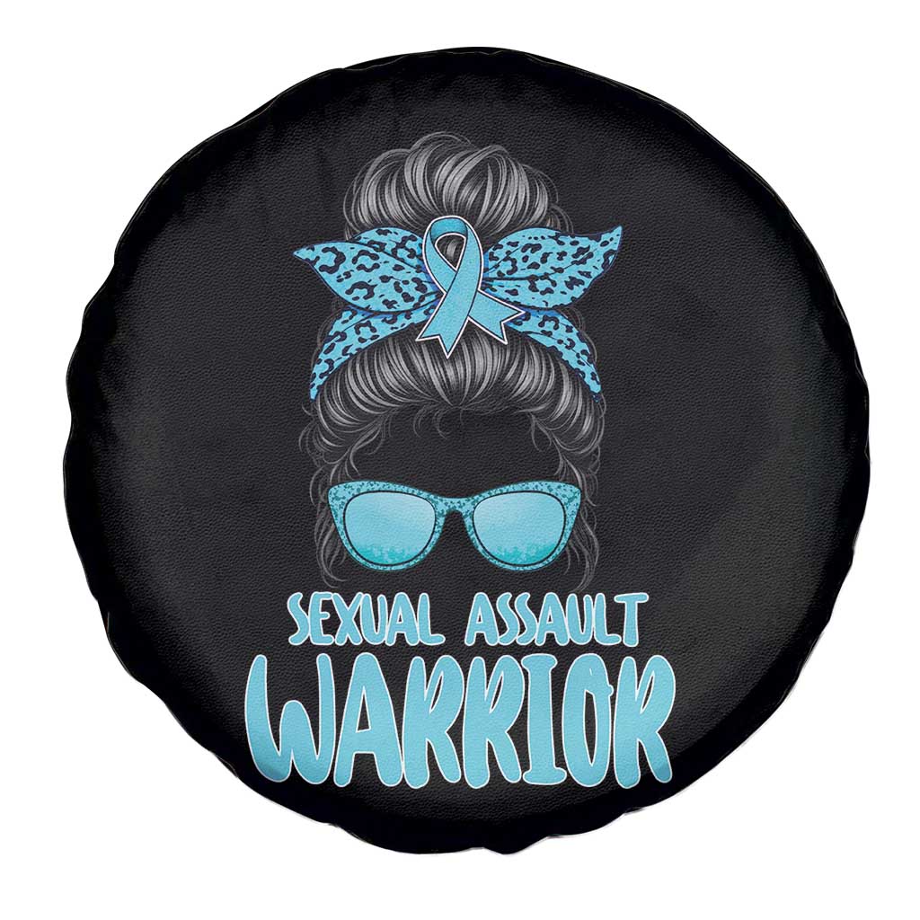Sexual Assault Awareness Messy Bun Support Survivors Spare Tire Cover TS14 Print Your Wear