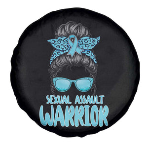 Sexual Assault Awareness Messy Bun Support Survivors Spare Tire Cover TS14 Print Your Wear