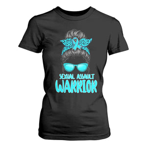 Sexual Assault Awareness Messy Bun Support Survivors T Shirt For Women TS14 Black Print Your Wear