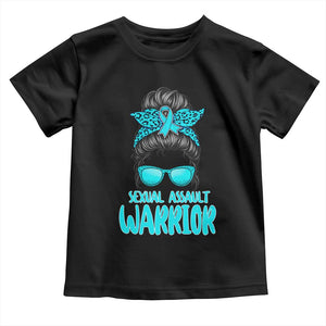 Sexual Assault Awareness Messy Bun Support Survivors Toddler T Shirt TS14 Black Print Your Wear