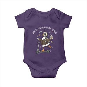 Funny Goose Support Freedom Baby Onesie Off To Watch History Repart TS14 Purple Print Your Wear