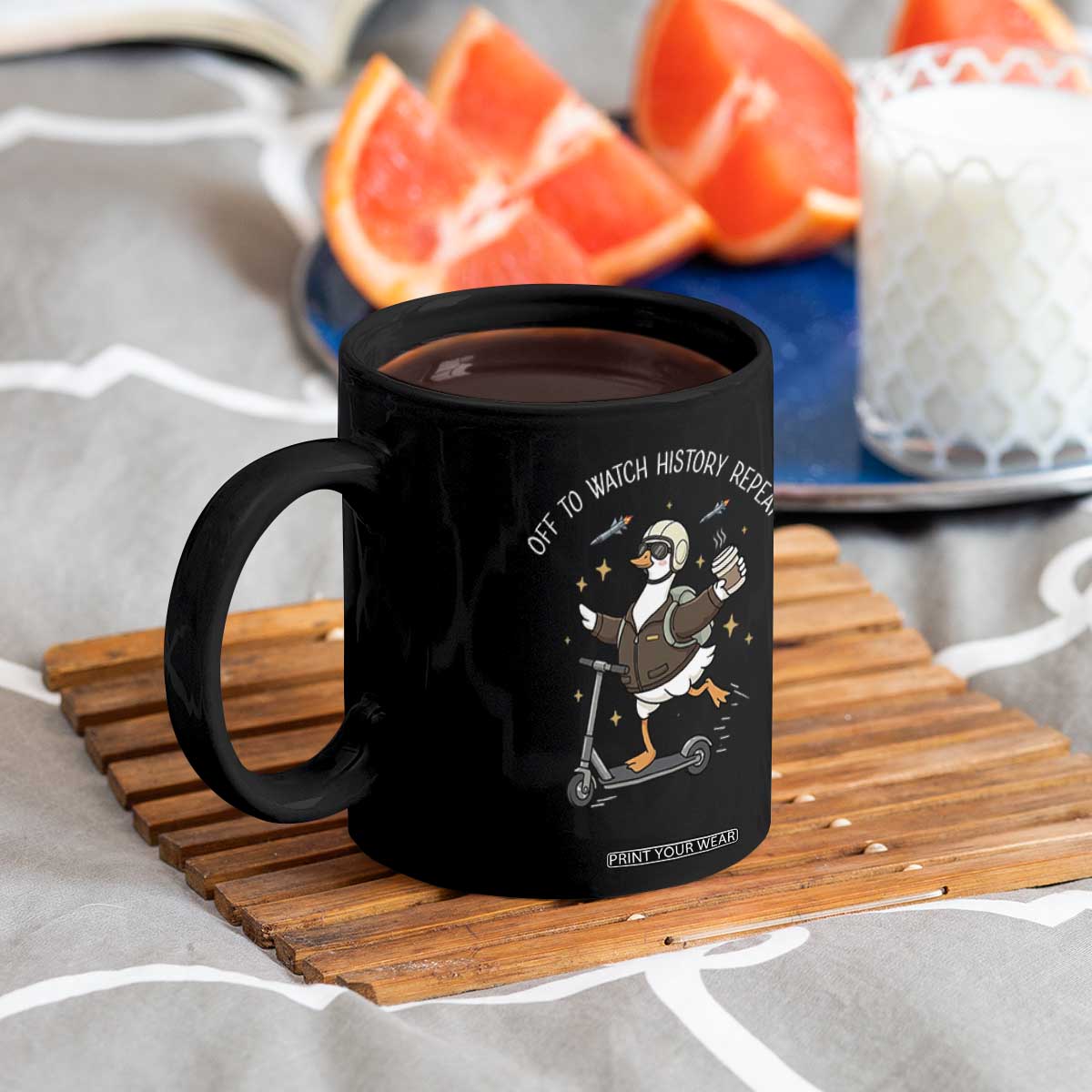 Funny Goose Support Freedom Coffee Mug Off To Watch History Repart TS14 Print Your Wear
