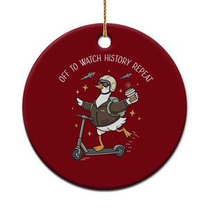 Funny Goose Support Freedom Ceramic Ornament Off To Watch History Repart TS14 1pc Red Print Your Wear