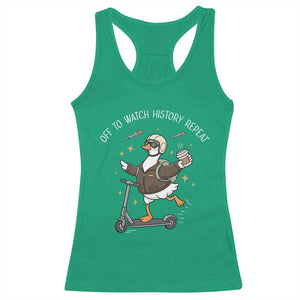Funny Goose Support Freedom Racerback Tank Top Off To Watch History Repart TS14 Irish Green Print Your Wear