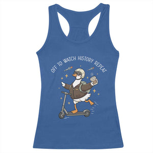 Funny Goose Support Freedom Racerback Tank Top Off To Watch History Repart TS14 Royal Blue Print Your Wear