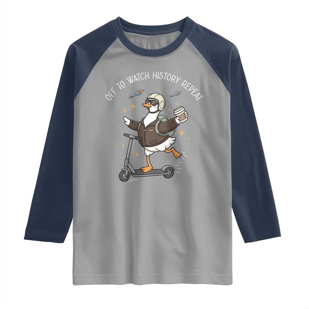 Funny Goose Support Freedom Raglan Shirt Off To Watch History Repart TS14 Sport Gray Navy Print Your Wear