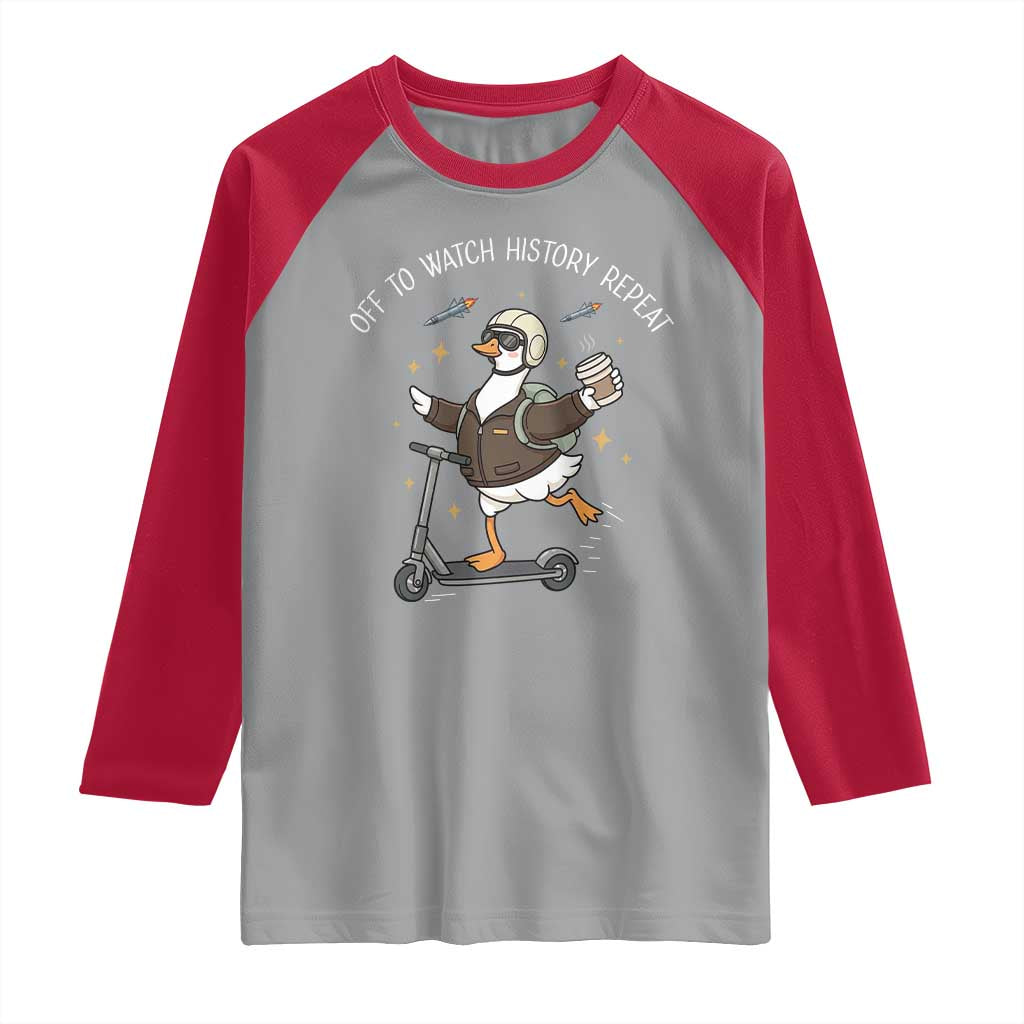 Funny Goose Support Freedom Raglan Shirt Off To Watch History Repart TS14 Sport Gray Red Print Your Wear