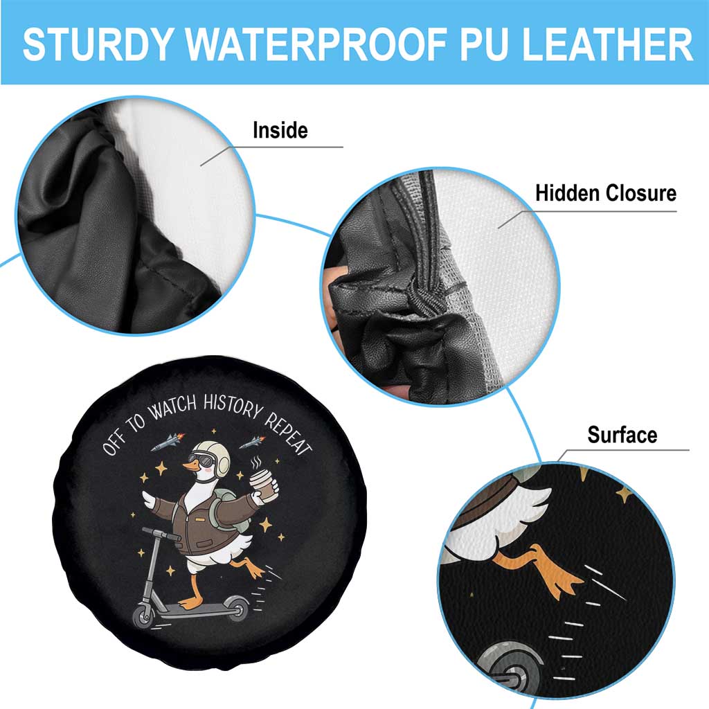 Funny Goose Support Freedom Spare Tire Cover Off To Watch History Repart TS14 Print Your Wear